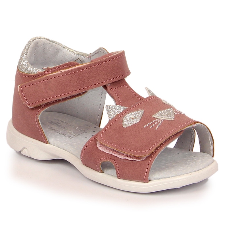Sandali da bambina con velcro rosa gatti Kornecki 6305