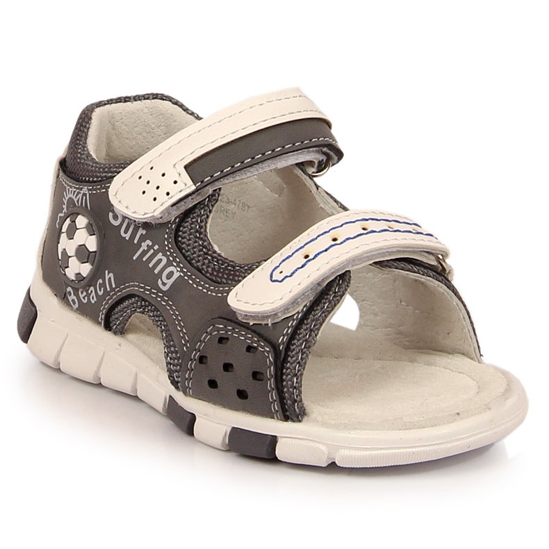 Sandali da bambino con velcro grigio NEWS