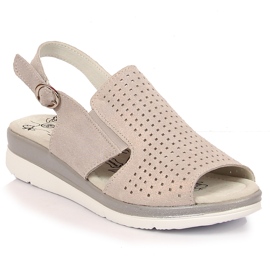 Comodi sandali in pelle con elastico T.Sokolski beige