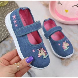 Sneakers da bambina Atletico ballerina unicorno blu