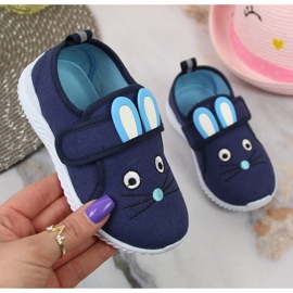 Sneakers da bambina Atletico mouse chiusura strappo blu