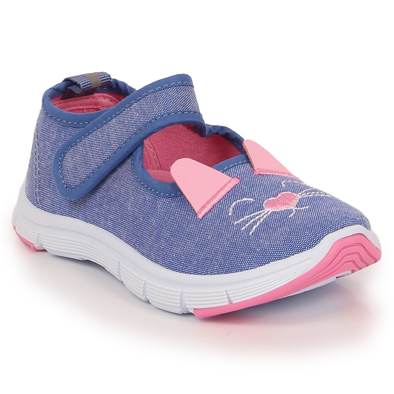 Sneakers da bambina con velcro gatti Atletico blu