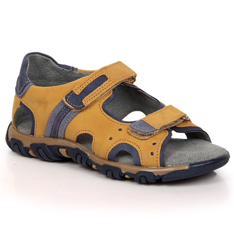 Sandali da bambino con velcro cammello Kornecki 6188 giallo