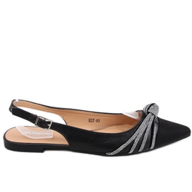 Ballerine Taylor Black con tacco aperto nero