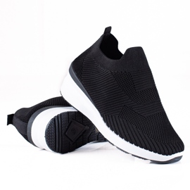 SHELOVET Scarpe slip-on con zeppa nero