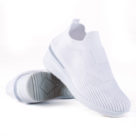 SHELOVET Scarpe slip-on con zeppa bianco