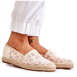 S.Barski Espadrillas da donna classiche Openwork Beige Catris