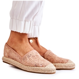 S.Barski Espadrillas traforate da donna classiche Nude Catris beige