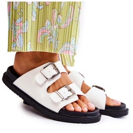 PJ1 Pantofole bianche da donna classiche Weston bianco
