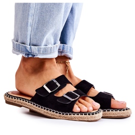 PG1 Ciabatte da donna classiche in camoscio nere Casilda nero