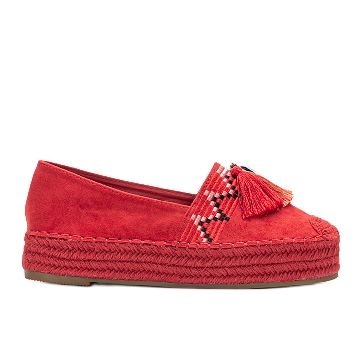 Espadrillas rosse sulla piattaforma Pisquid rosso