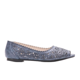 Mocassini Aiello traforati blu navy