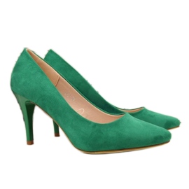 Décolleté su tacco a stiletto verde scamosciato W Sergio Leone