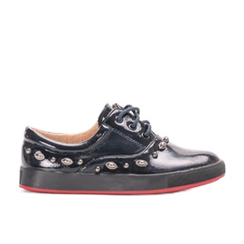 Ballerine Fatna laccate blu navy per bambini