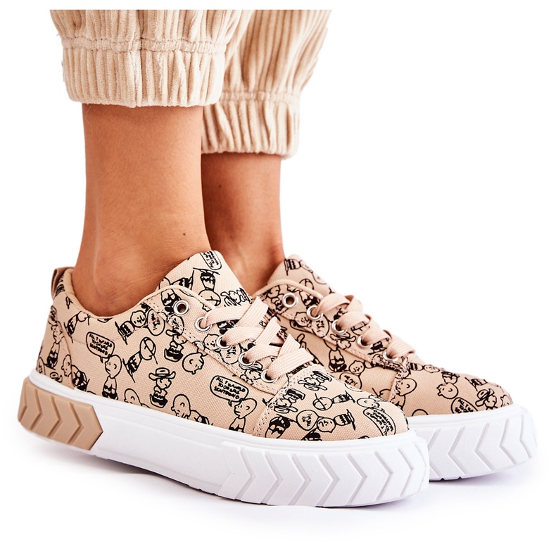 PS1 Sneakers da donna Scarpe sportive W Print Beige Dritto