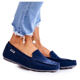 PH1 Mocassini da donna in camoscio blu navy Millare