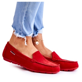 PH1 Mocassini da donna in camoscio rosso Millare