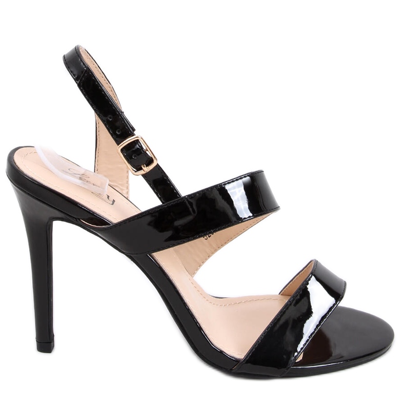 Sandali con tacco alto Amanda Black nero
