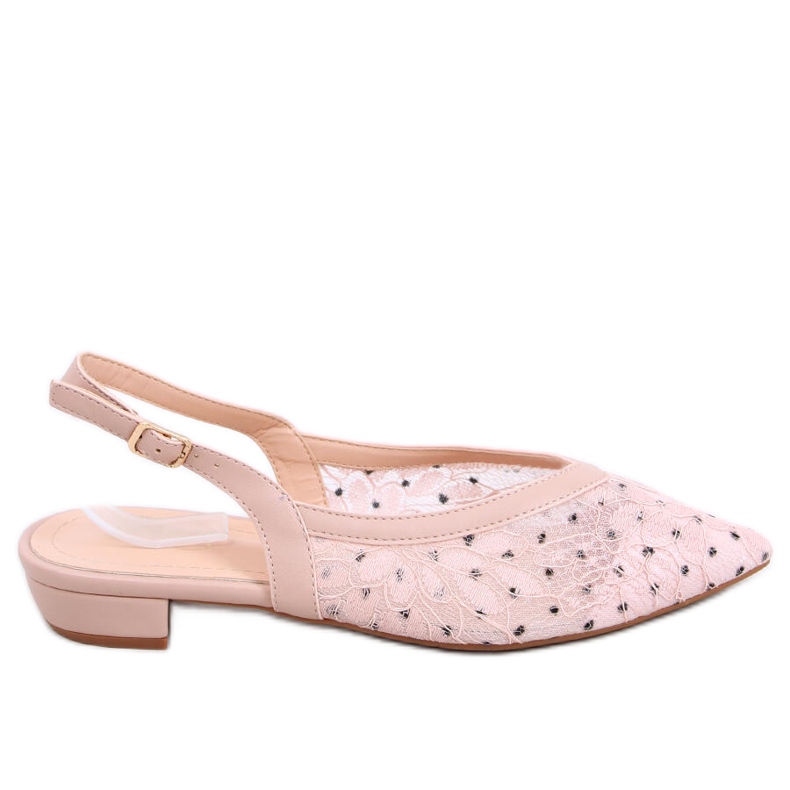 Ballerine in pizzo senza tacco Margo Pink rosa