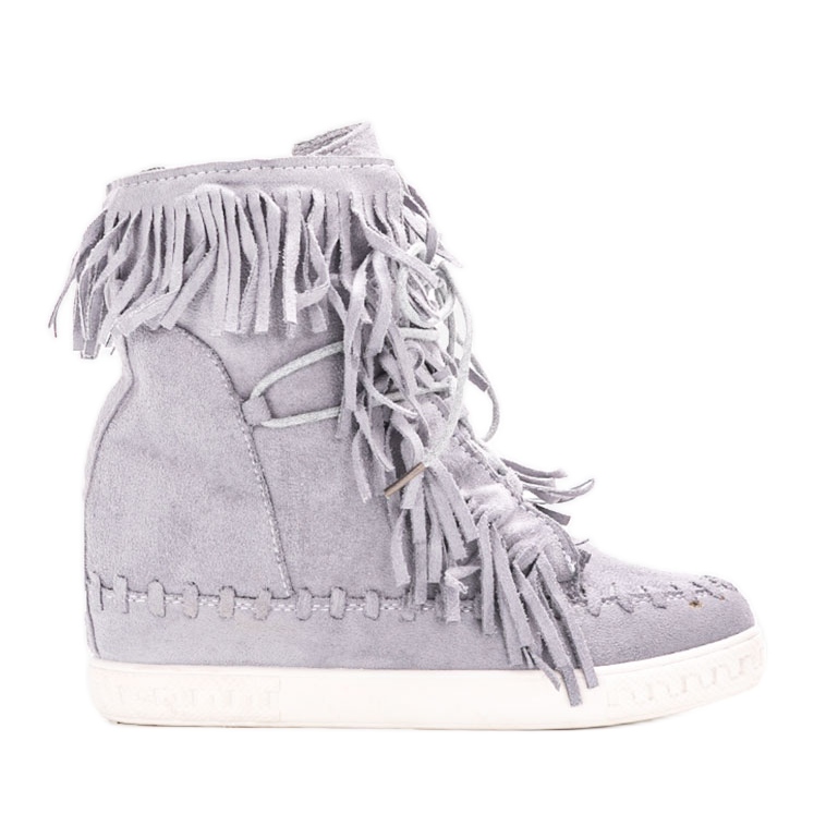 Sneakers con zeppa Dias grigie grigio