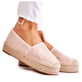 PG1 Espadrillas Da Donna Sulla Piattaforma Rosa Marise