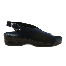 Sandali da donna con zeppa Adanex 21680 blu navy
