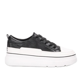 Sneakers nere sulla piattaforma Anastaz bianca nero