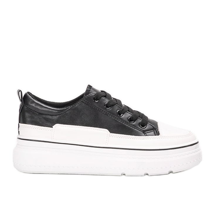 Sneakers nere sulla piattaforma Anastaz bianca nero