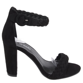 Sandali Donna Black sul palo nero