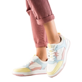 SHELOVET Scarpe sportive colorate bianco multicolore
