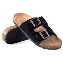 SHELOVET Comode pantofole da donna nero
