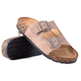 SHELOVET Comode pantofole da donna beige