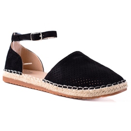 SHELOVET Espadrillas traforate nero