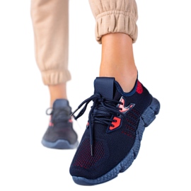SHELOVET Scarpe sportive leggere rosso blu navy