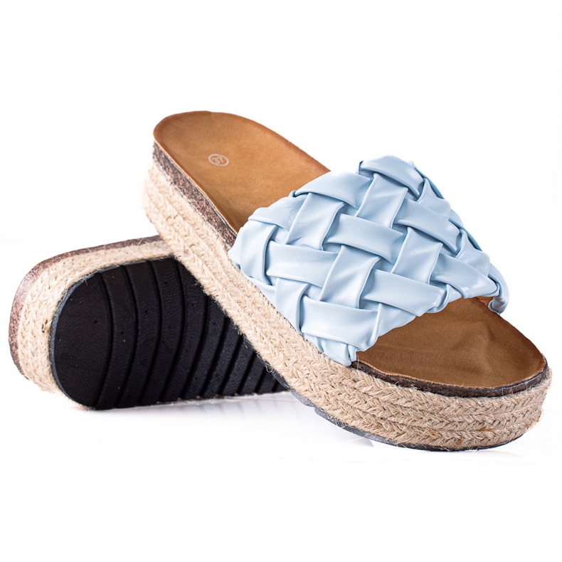 SHELOVET Infradito con piattaforma blu