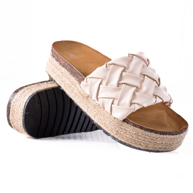 SHELOVET Pantofole Sulla Piattaforma beige