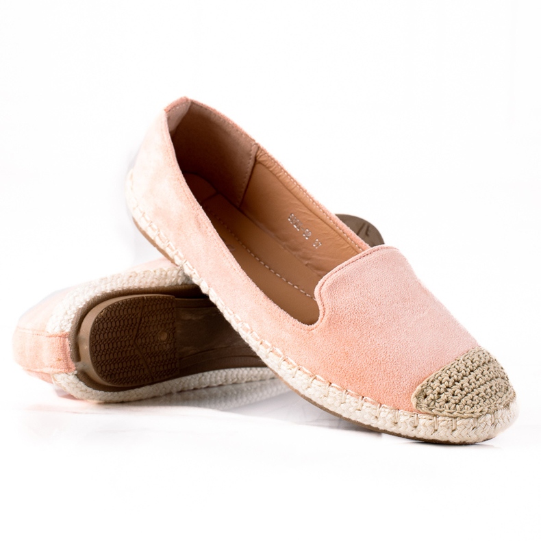 SHELOVET Espadrillas in camoscio rosa