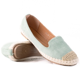 SHELOVET Espadrillas in camoscio verde