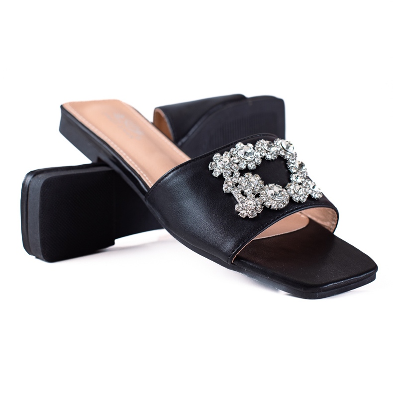 SHELOVET Pantofole eleganti nero