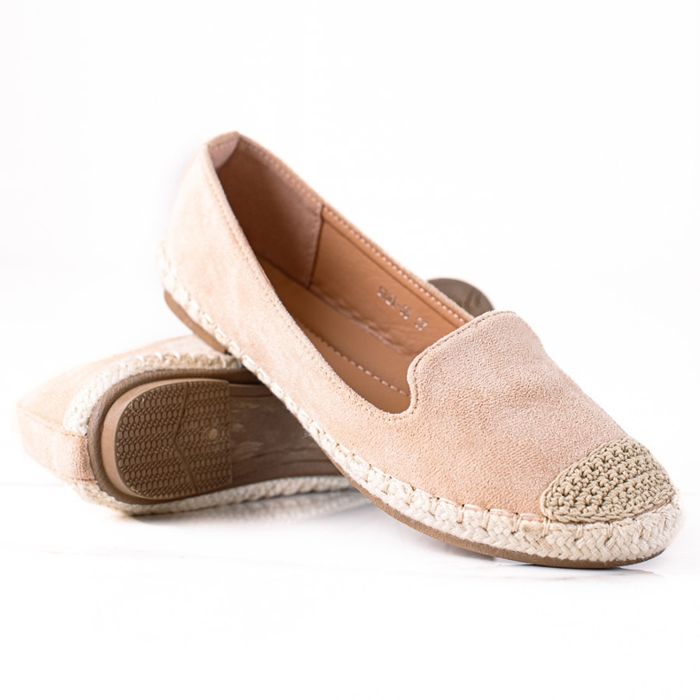 SHELOVET Espadrillas in camoscio beige