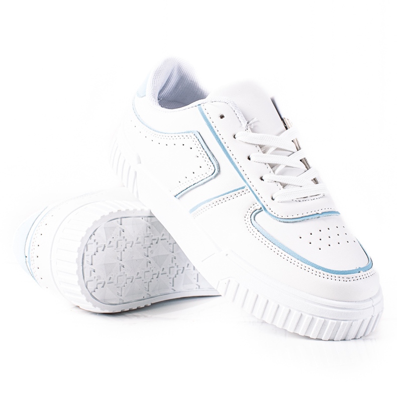 SHELOVET Scarpe da ginnastica bianche bianca blu