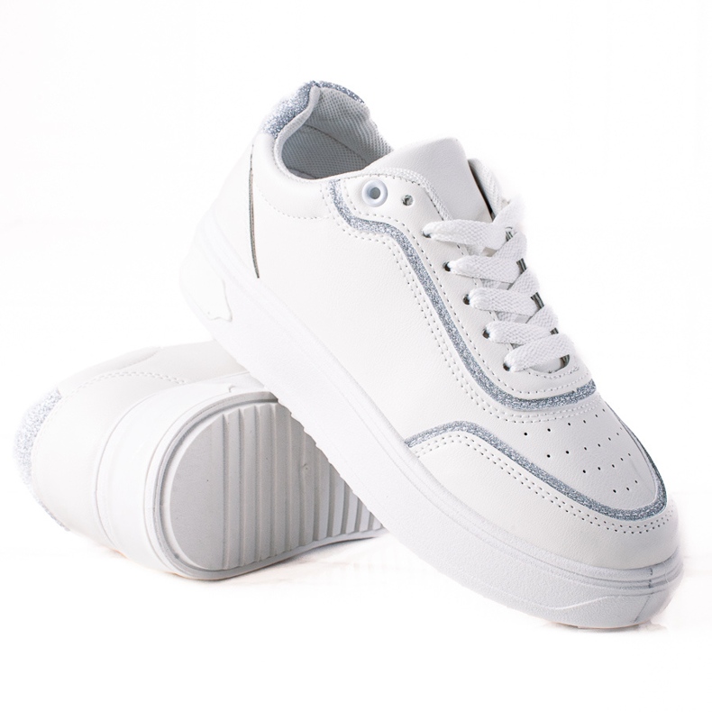 SHELOVET Sneakers Con Inserto Argento bianca d'argento