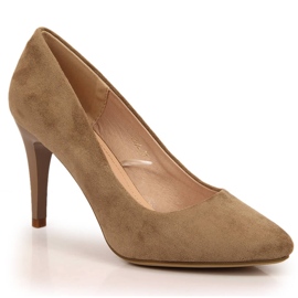 Décolleté a stiletto Sergio Leone in camoscio beige
