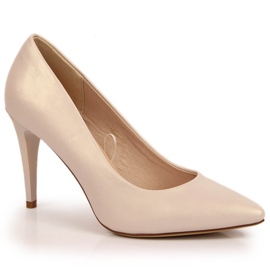 Décolleté su Sergio Leone beige perla d'oro