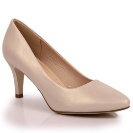 Décolleté su Sergio Leone beige perla d'oro