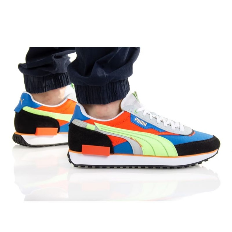 Puma Future Rider Displaced M 383148 02 nero blu arancia multicolore