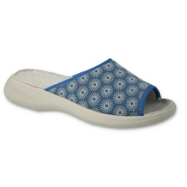 Slifori da donna Befado PU 442D198 blu con fiori