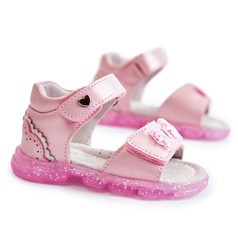 PE1 Comodi sandali per bambini con decorazione rosa Cayo