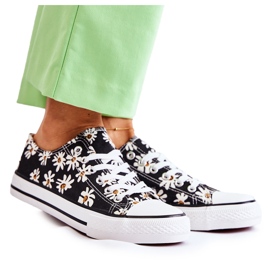 PS1 Sneakers Basse Da Donna Con Fiori Janey Nere nero