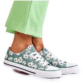 PS1 Sneakers Basse Da Donna Con Fiori Janey Green verde
